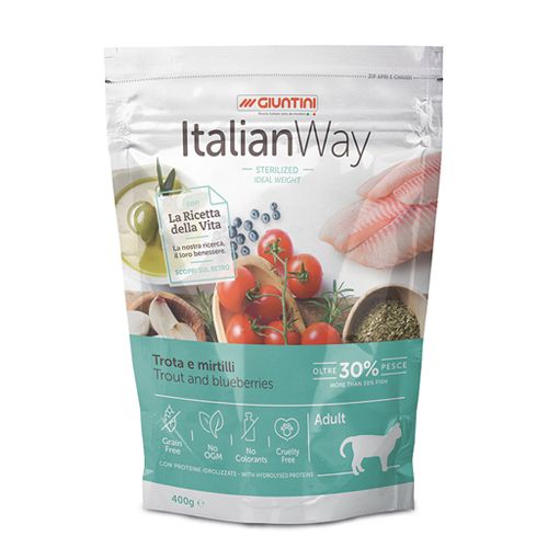 ItalianWay Cat Sterilized Trota e Mirtilli (10x400g)